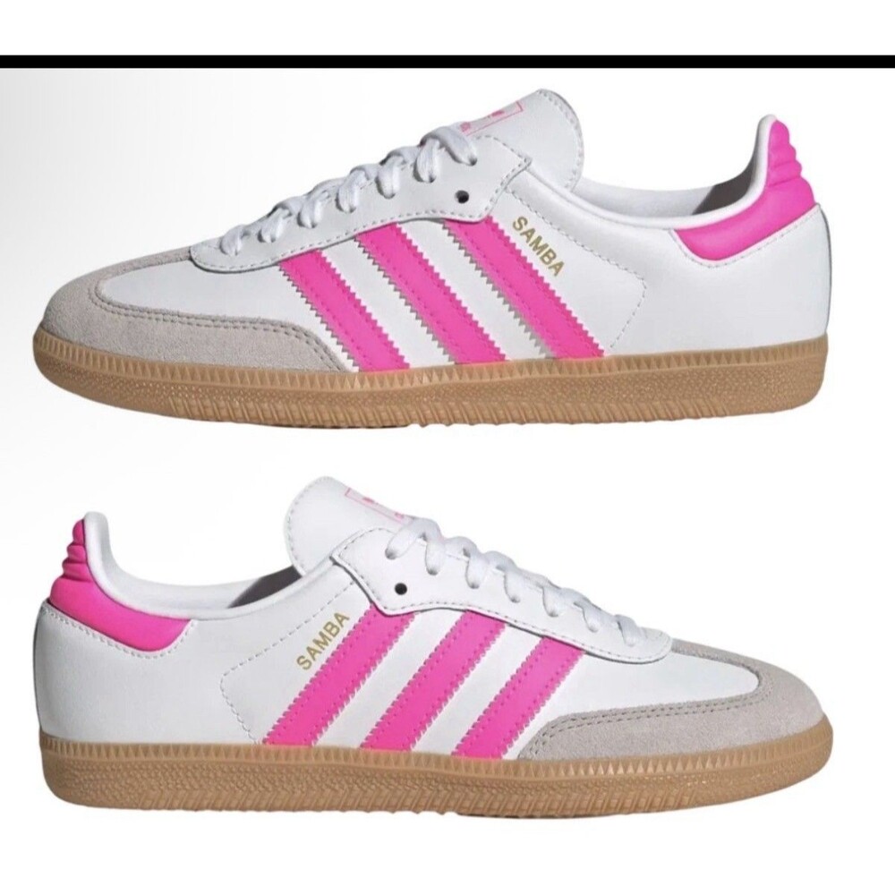 Adidas Samba OG Cloud White Lucid Pink Gum JQ2831 GS New Kids Size 6 Women’s 7.5